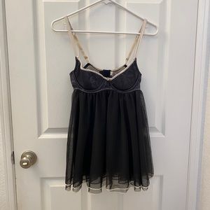 Victoria’s Secret Black & Beige Babydoll 34B